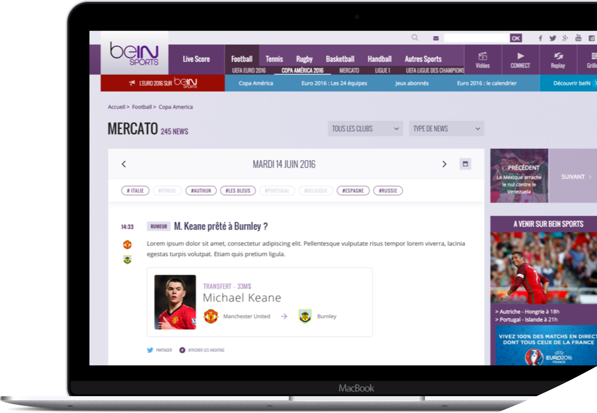 Liveblog pour bein sport